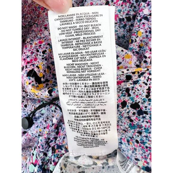 NWT MCQ Drawcord Mini Slip Dress Liliac Size medium Removable Sleeves $635 - Picture 15 of 16